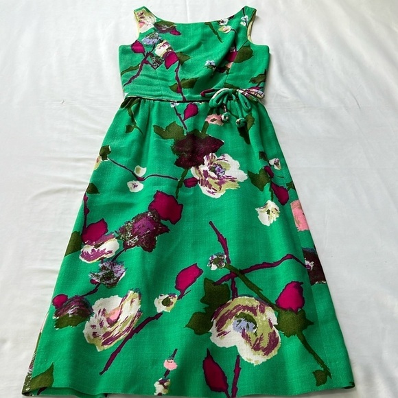 Dresses & Skirts - Vintages 60s Union Made Green Floral Print Dress